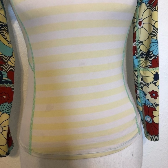 REI CO-OP Rashguard Girls Size Medium (10-12) Red Yellow Multicolor Floral Swim - Picture 9 of 12